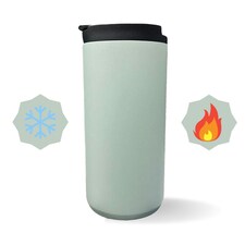 Rewind Thermal Mug Double-Wall 400ml Stainless Steel Mug with Lid - Sage Green thumbnail 4