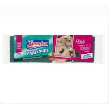 Spontex Washups 7-Pack x 6 and Hedgehog 42 Sponges for the Ultimate Clean
