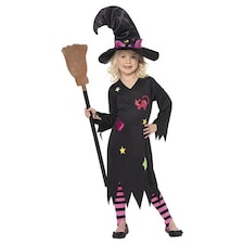 Cinder Witch Girls Fancy Dress Costume Kids Small - Age 4-6
