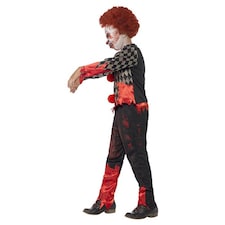 Zombie Clown Deluxe Fancy Dress Costume Kids Unisex Large - Age 10-12 | Multi | L thumbnail 2
