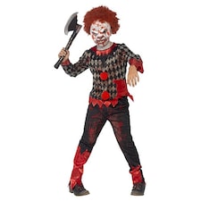 Zombie Clown Deluxe Fancy Dress Costume Kids Unisex Large - Age 10-12 | Multi | L thumbnail 3