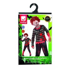 Zombie Clown Deluxe Fancy Dress Costume Kids Unisex Large - Age 10-12 | Multi | L thumbnail 5