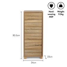 VonHaus Chester Bathroom Storage Cabinet in Oak Effect thumbnail 6
