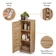 VonHaus Chester Bathroom Storage Cabinet in Oak Effect thumbnail 8