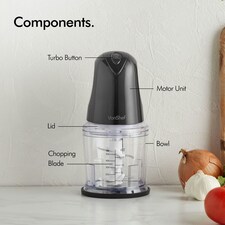 VonShef Electric Mini Food Chopper 500ml 400W, 2 Speeds thumbnail 4