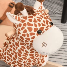 HOMCOM Baby Rocking Horse Kids Ride on Giraffe Plush Toy W/ 32 Song Seat Belt thumbnail 8