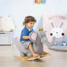 HOMCOM Baby Rocking Horse Elephant Rocking Chair Rocker Toy, for 18-36 Months thumbnail 2