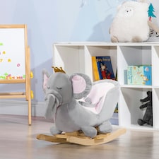 HOMCOM Baby Rocking Horse Elephant Rocking Chair Rocker Toy, for 18-36 Months thumbnail 8