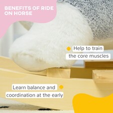 HOMCOM Husky-Shaped Baby Rocking Horse with Seatbelt, for Ages 18-36 Months thumbnail 6