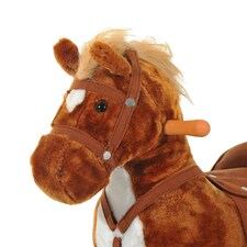 HOMCOM Rocking Horse Ride on Rocker Children Plush Toy Wooden Horse Sound thumbnail 8