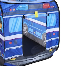 Living and Home Foldable Police Truck Pop-Up Tent Playhouse for Kids - Blue | Blue thumbnail 2