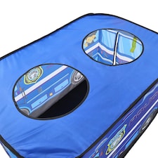 Living and Home Foldable Police Truck Pop-Up Tent Playhouse for Kids - Blue | Blue thumbnail 3