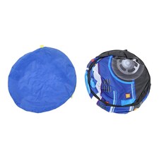 Living and Home Foldable Police Truck Pop-Up Tent Playhouse for Kids - Blue | Blue thumbnail 4