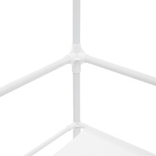 Living and Home 4-Tier Metal Shoe Rack with Hooks for Entryway - White thumbnail 4