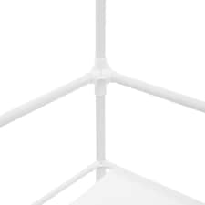 Living and Home 4-Tier Metal Shoe Rack with Hooks for Entryway - White thumbnail 9