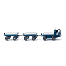 Wiking Electric Cart with Trailers Green Blue 1956-69