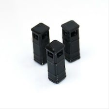 GM Structures OO Scale Litter Bins 3pcs (Pre-Built) thumbnail 3