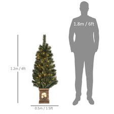 HOMCOM 4ft Artificial Christmas Tree with 80 Warm White LED Lights Remote thumbnail 10