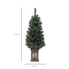 HOMCOM 4ft Artificial Christmas Tree with 80 Warm White LED Lights Remote thumbnail 3