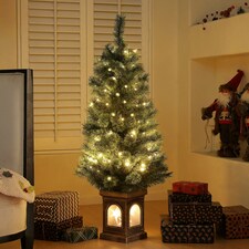 HOMCOM 4ft Artificial Christmas Tree with 80 Warm White LED Lights Remote thumbnail 5
