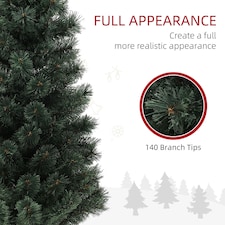 HOMCOM 4ft Artificial Christmas Tree with 80 Warm White LED Lights Remote thumbnail 9