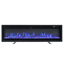 Living and Home 50 Inch Electric Fireplace - Recessed/Wall-Mounted/Freestanding with Remote Control,1500W