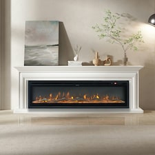Living and Home 50 Inch Electric Fireplace - Recessed/Wall-Mounted/Freestanding with Remote Control,1500W thumbnail 2