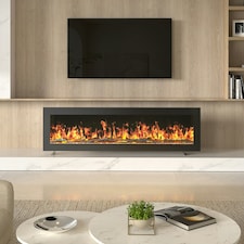 Living and Home 50 Inch Modern Electric Fireplace - Wall Mounted/Freestanding, with Remote Control, 1800W thumbnail 2