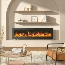 Living and Home 50 Inch Modern Electric Fireplace - Wall Mounted/Freestanding, with Remote Control, 1800W thumbnail 7