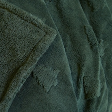 OHS Soft Teddy Fleece Christmas Winter Tree Tufted Blanket Throw | Green thumbnail 6
