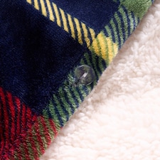 OHS Oxford Check Soft Sherpa Fleece Duvet Cover and Pillowcase Set | Red | King thumbnail 5