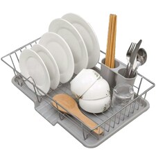 Living and Home Dish Drainer Drying Rack with Removable Drip Tray thumbnail 3