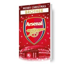 Arsenal FC Personalise Christmas Card With Sticker Sheet