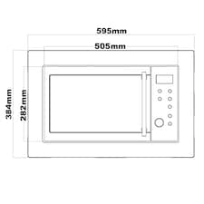 SIA Stainless Steel 25L Integrated Built in 900W Digital Microwave Oven - BIM25SS thumbnail 3