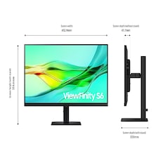 Samsung ViewFinity S6 LS27D600UAUXXU 27" IPS Quad HD USB-C Height adjustable Monitor thumbnail 5