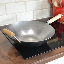 Stoven 34cm Heavy Gauge Carbon Steel Wok thumbnail 8