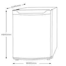 SIA UCF50WH 50cm White Freestanding Under Counter Freezer 80L | White thumbnail 3