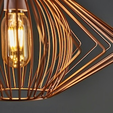 ValueLights Disperse Geometric Design Copper Wire Basket Cage Ceiling Pendant Light Shade thumbnail 2