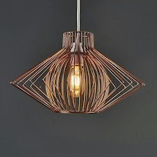 ValueLights Disperse Geometric Design Copper Wire Basket Cage Ceiling Pendant Light Shade thumbnail 3