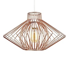 ValueLights Disperse Geometric Design Copper Wire Basket Cage Ceiling Pendant Light Shade thumbnail 4