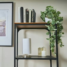 ValueLights Satin Touch Dimmer Bedside Table Lamp With White Cylinder Light Shade | White thumbnail 3