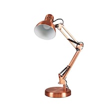 ValueLights Retro Adjustable Copper Metal Bedside Desk Table Lamp | Copper