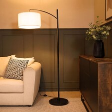 ValueLights Preto Black Curve Floor Lamp - Base Only | Black thumbnail 3