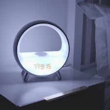 ValueLights SMART Sunrise Alarm Clock & Ambient Nightlight with Bluetooth Speaker and Wireless Phone Charger thumbnail 2