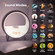 ValueLights SMART Sunrise Alarm Clock & Ambient Nightlight with Bluetooth Speaker and Wireless Phone Charger thumbnail 3
