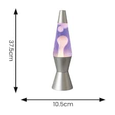 ValueLights Razzo Lava lamp Clear Silver Decoration Integrated Bulb thumbnail 6