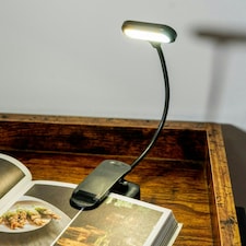ValueLights Clip-On Black Rechargeable Battery Powered Magnetic Book Light
