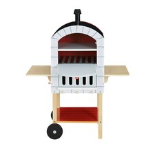 Teamson Kids Wooden Pizza Oven & 24 pc. Accessory Set, Grey/Natural thumbnail 3