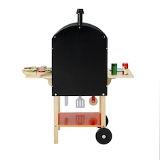 Teamson Kids Wooden Pizza Oven & 24 pc. Accessory Set, Grey/Natural thumbnail 4