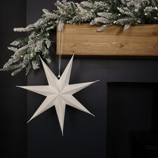38cm White Paper Foldable Star Christmas Decoration thumbnail 3
